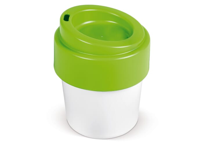 Tasse personnalisée avec couvercle 240 ml - Hot-but-cool Blanc et Vert clair